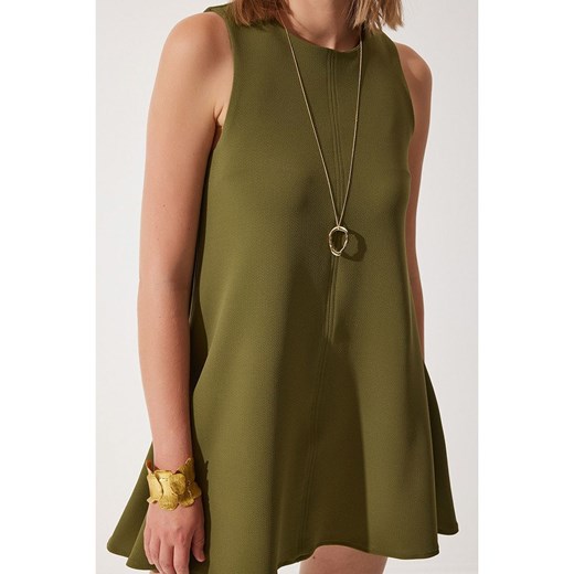 Happiness Istanbul Sukienka w kolorze oliwkowym Happiness Istanbul 38 promocja Limango Polska
