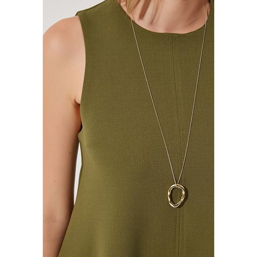 Happiness Istanbul Sukienka w kolorze oliwkowym Happiness Istanbul 38 okazja Limango Polska