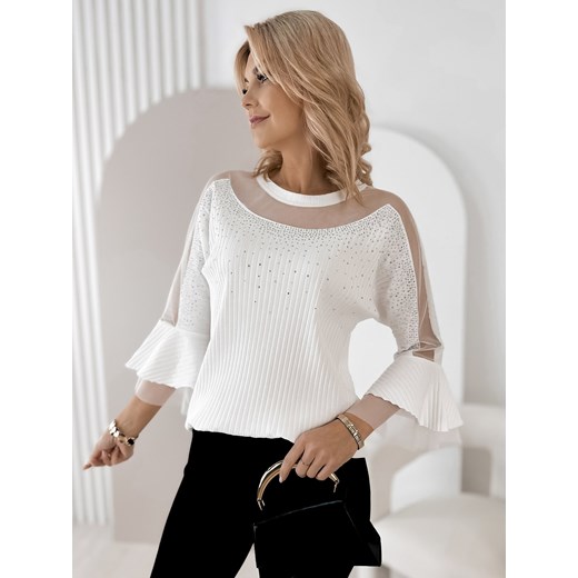 bluzka roterie biała one size ze sklepu UBRA w kategorii Bluzki damskie - zdjęcie 187520425