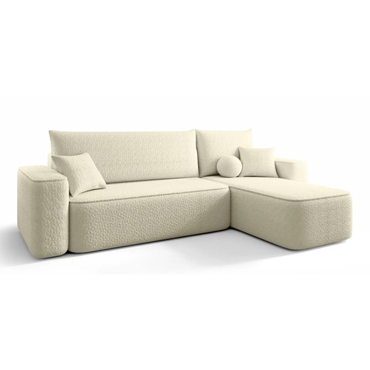 Kremowy narożnik rozkładany z pojemnikiem P9-G73 ze sklepu Edinos.pl w kategorii Narożniki - zdjęcie 187520697