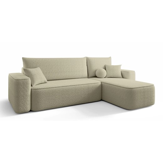 Ciemnobeżowy rozkładany narożnik w kształcie L A5-L74 ze sklepu Edinos.pl w kategorii Narożniki - zdjęcie 187520707