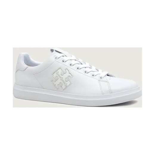 TORY BURCH Skórzane sneakersy DOUBLE T HOWELL COURT ze sklepu Gomez Fashion Store w kategorii Buty sportowe damskie - zdjęcie 187520769