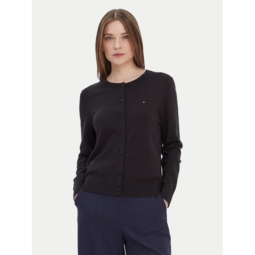Tommy Hilfiger Kardigan WW0WW42370 Czarny Regular Fit ze sklepu MODIVO w kategorii Swetry damskie - zdjęcie 187521417