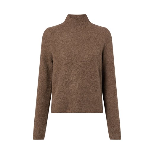 BOSS Sweter damski z zawartością kaszmiru - Fubrina Kobiety taupe jednolity ze sklepu vangraaf w kategorii Swetry damskie - zdjęcie 187521726