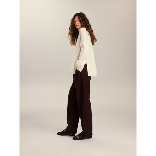 Reserved - Wełniany sweter z golfem - złamana biel ze sklepu Reserved w kategorii Swetry damskie - zdjęcie 187522546