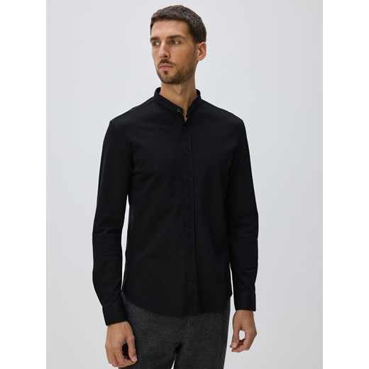 Reserved - Koszula super slim z bawełny egipskiej - czarny ze sklepu Reserved w kategorii Koszule męskie - zdjęcie 187522627