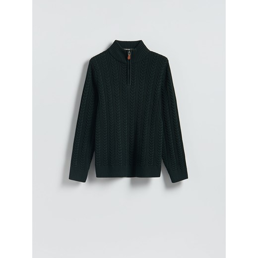 Reserved - Sweter z golfem - ciemnozielony ze sklepu Reserved w kategorii Swetry męskie - zdjęcie 187522785