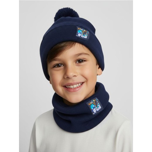 Sinsay - Zestaw: czapka i komin z nadrukiem PAW Patrol - granatowy ze sklepu Sinsay w kategorii Szaliki dziecięce - zdjęcie 187523368