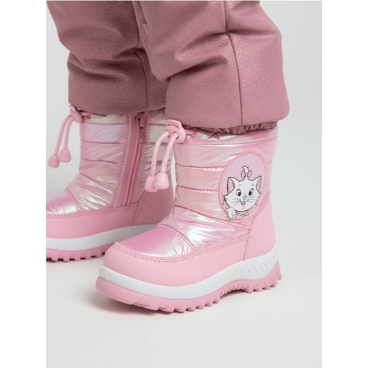 Sinsay - Ocieplane śniegowce z efektem holograficznym i naszywką The Aristocats - różowy ze sklepu Sinsay w kategorii Buty zimowe dziecięce - zdjęcie 187523389