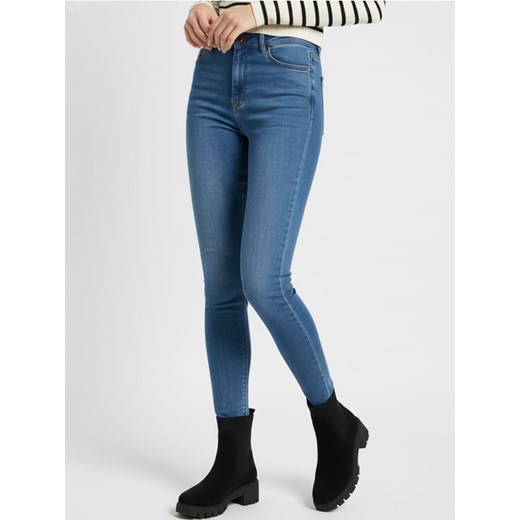 Sinsay - Jeansy super high waist skinny - granatowy ze sklepu Sinsay w kategorii Jeansy damskie - zdjęcie 187523405