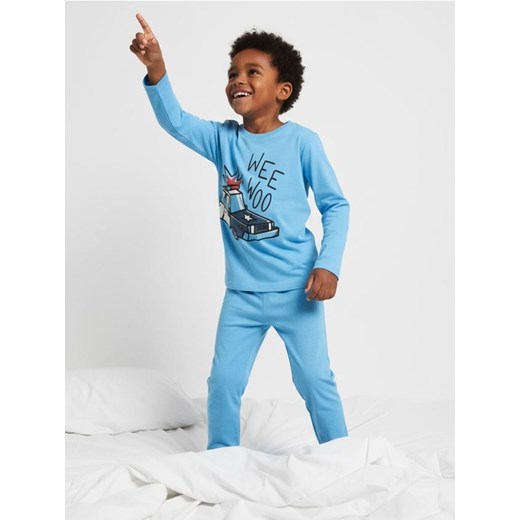 Sinsay - Piżama dwuczęściowa z radiowozem - niebieski ze sklepu Sinsay w kategorii Piżamy dziecięce - zdjęcie 187523408