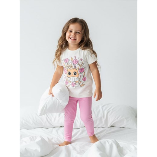Sinsay - Piżama dwuczęściowa - kremowy ze sklepu Sinsay w kategorii Piżamy dziecięce - zdjęcie 187523419