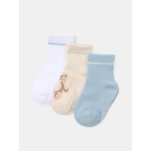 Sinsay - Prążkowane skarpetki 3 pack - wielobarwny ze sklepu Sinsay w kategorii Skarpetki dziecięce - zdjęcie 187523448