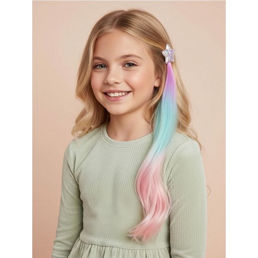 Sinsay - Spinka do włosów ze sztucznym włosiem - wielobarwny ze sklepu Sinsay w kategorii Ozdoby do włosów dziewczęce - zdjęcie 187523465