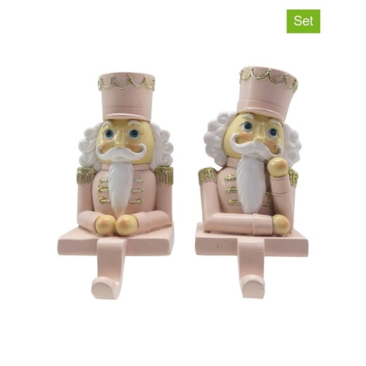 Clayre &amp; Eef Uchwyty (2 szt.) w kolorze jasnoróżowym na skarpety świąteczne ze sklepu Limango Polska w kategorii Dekoracje - zdjęcie 187523555