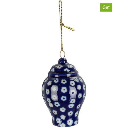 Kersten Bombki (4 szt.) &quot;Jar&quot; w kolorze niebieskim - wys. 8 cm ze sklepu Limango Polska w kategorii Dekoracje bożonarodzeniowe - zdjęcie 187523579