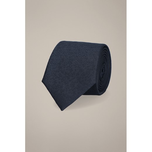 Krawat Granatowy Wzór w Kwiaty ze sklepu Lancerto S.A. w kategorii Krawaty - zdjęcie 187524055