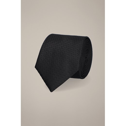 Krawat Czarny Wzór Geometryczny ze sklepu Lancerto S.A. w kategorii Krawaty - zdjęcie 187524057