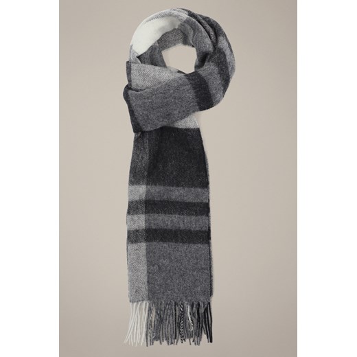 Szal Wełniany Szary w Kratę ze sklepu Lancerto S.A. w kategorii Dodatki męskie - zdjęcie 187524059