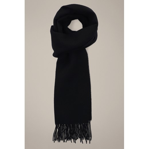 Szal Wełniany Czarny Unisex ze sklepu Lancerto S.A. w kategorii Dodatki męskie - zdjęcie 187524069