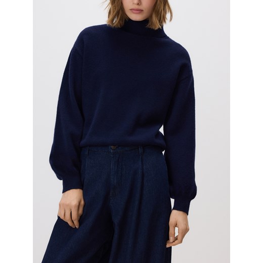 Reserved - Sweter z golfem - granatowy ze sklepu Reserved w kategorii Swetry damskie - zdjęcie 187524207
