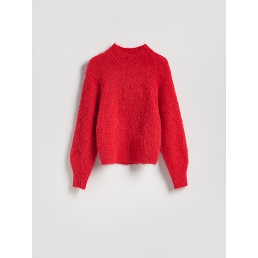 Reserved - Sweter z alpaką - czerwony ze sklepu Reserved w kategorii Swetry damskie - zdjęcie 187524459