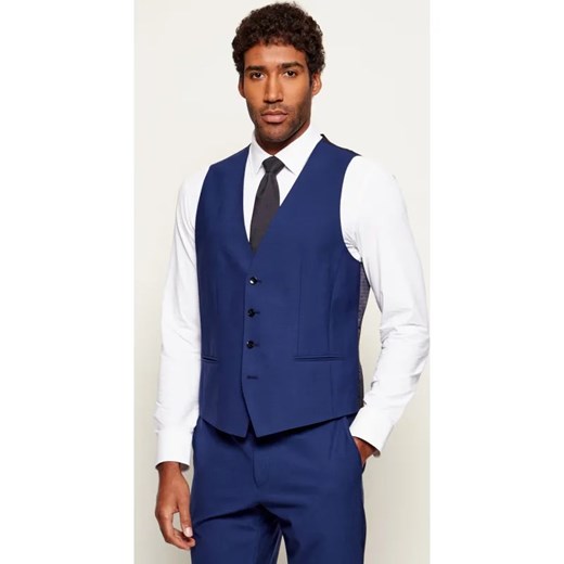BOSS BLACK Wełniana kamizelka | Slim Fit 46 Gomez Fashion Store