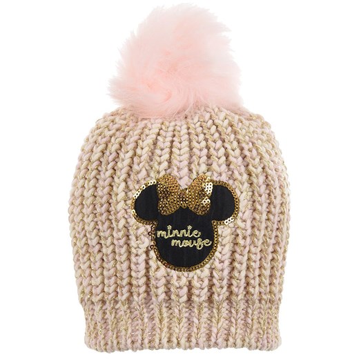 Disney Minnie Mouse Czapka &quot;Minnie&quot; w kolorze beżowym ze sklepu Limango Polska w kategorii Czapki dziecięce - zdjęcie 187525069