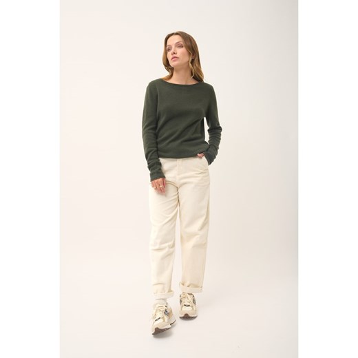 Just Cashmere Kaszmirowy sweter &quot;Grace&quot; w kolorze khaki ze sklepu Limango Polska w kategorii Swetry damskie - zdjęcie 187525239