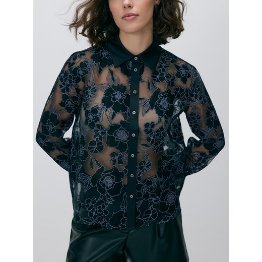 Reserved - Koszula z wiskozą - czarny ze sklepu Reserved w kategorii Koszule damskie - zdjęcie 187525657