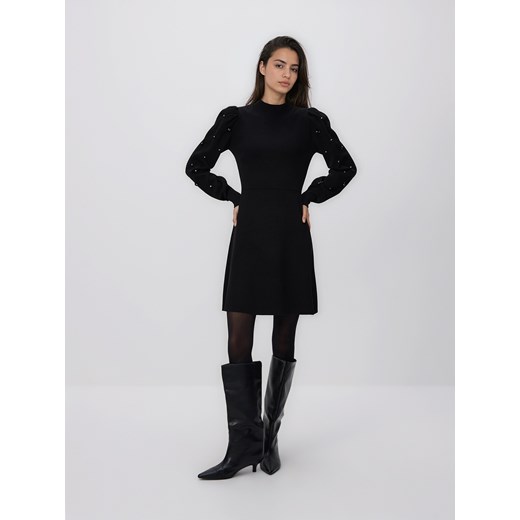 Reserved - Dzianinowa sukienka - czarny ze sklepu Reserved w kategorii Sukienki - zdjęcie 187525857