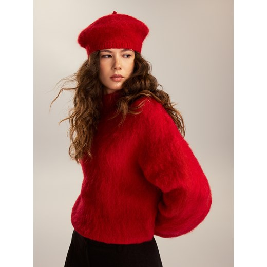 Reserved - Sweter z alpaką - czerwony ze sklepu Reserved w kategorii Swetry damskie - zdjęcie 187526049