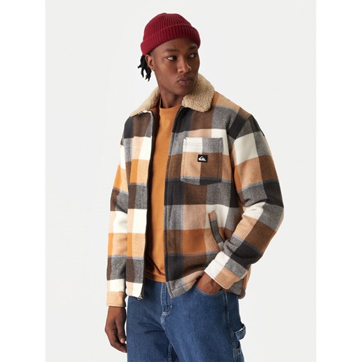 Quiksilver Kurtka przejściowa Dna Sherpa Harrington EQYJK04201 Brązowy Regular Fit ze sklepu MODIVO w kategorii Kurtki męskie - zdjęcie 187526319