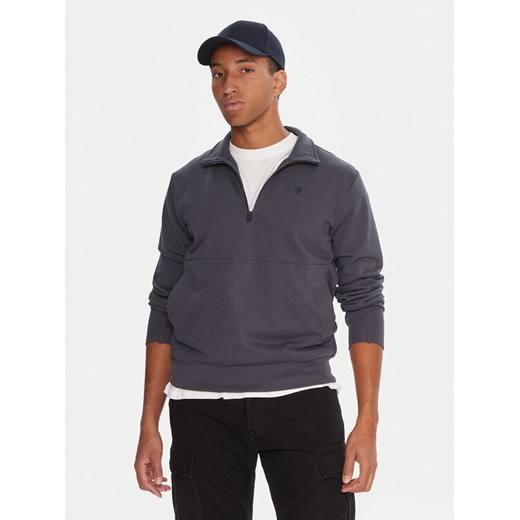 G-Star Raw Bluza Nifous Half Zip D26305-D566 Granatowy Regular Fit ze sklepu MODIVO w kategorii Bluzy męskie - zdjęcie 187526329
