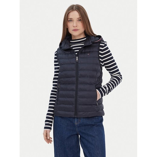 Tommy Hilfiger Bezrękawnik Global Stripe WW0WW42051 Granatowy Regular Fit ze sklepu MODIVO w kategorii Kamizelki damskie - zdjęcie 187526337