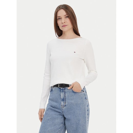 Tommy Hilfiger Sweter WW0WW42050 Biały Regular Fit ze sklepu MODIVO w kategorii Swetry damskie - zdjęcie 187526389