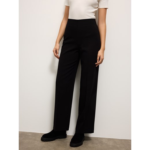 Mohito - Czarne spodnie wide leg - czarny ze sklepu Mohito w kategorii Spodnie damskie - zdjęcie 187527169