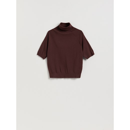 Reserved - Sweter z golfem - brązowy ze sklepu Reserved w kategorii Swetry damskie - zdjęcie 187527487