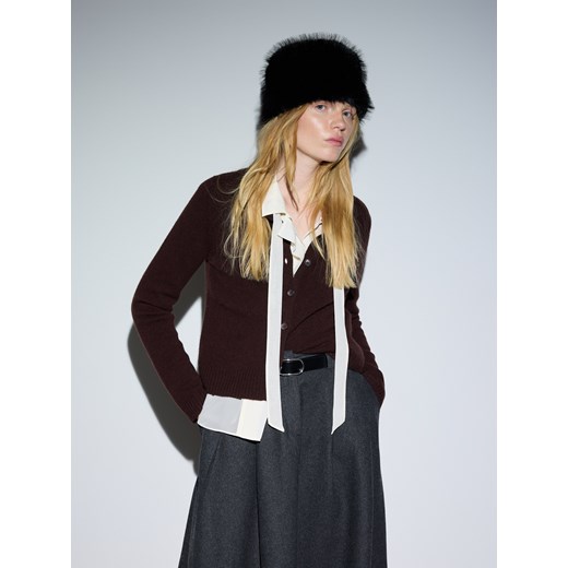 Reserved - Czapka ze sztucznego futerka - czarny ze sklepu Reserved w kategorii Czapki zimowe damskie - zdjęcie 187527649