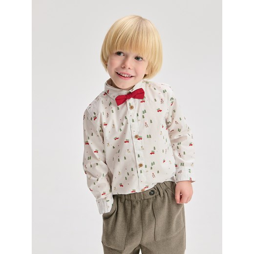 Reserved - Świąteczna koszula - biały ze sklepu Reserved w kategorii Koszule chłopięce - zdjęcie 187527659