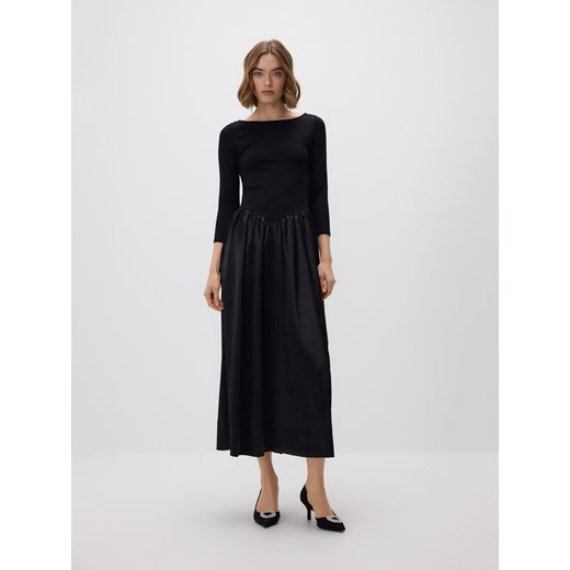 Reserved - Sukienka z ozdobnym dołem - czarny ze sklepu Reserved w kategorii Sukienki - zdjęcie 187527928