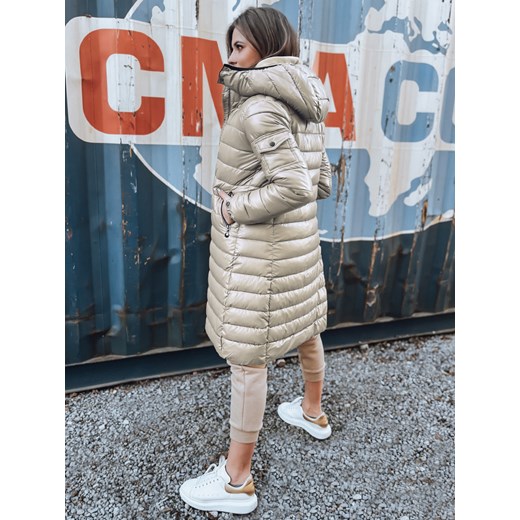 Kurtka zimowa damska pikowana LESSI beżowa Dstreet TY5523 ze sklepu DSTREET.PL w kategorii Kurtki damskie - zdjęcie 187528028