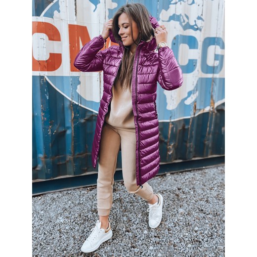 Kurtka zimowa damska pikowana LESSI fioletowa Dstreet TY5522 ze sklepu DSTREET.PL w kategorii Kurtki damskie - zdjęcie 187528039