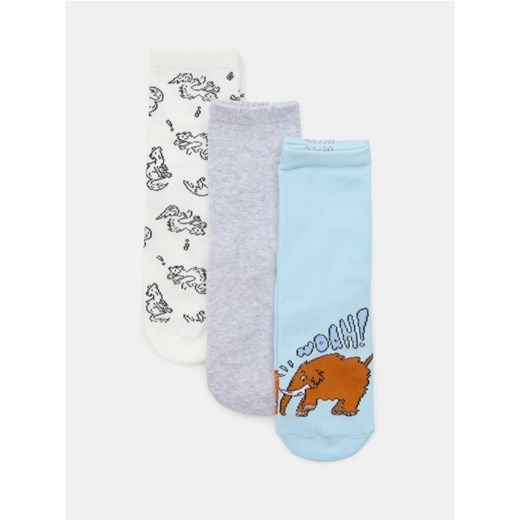 Sinsay - Skarpetki z nadrukiem 3 pack - wielobarwny ze sklepu Sinsay w kategorii Skarpetki dziecięce - zdjęcie 187528465