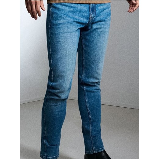 Sinsay - Jeansy slim fit - granatowy ze sklepu Sinsay w kategorii Jeansy męskie - zdjęcie 187528476