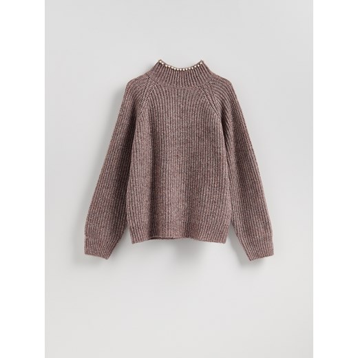 Reserved - Sweter z metalizowaną nicią - jasnofioletowy ze sklepu Reserved w kategorii Swetry damskie - zdjęcie 187529467