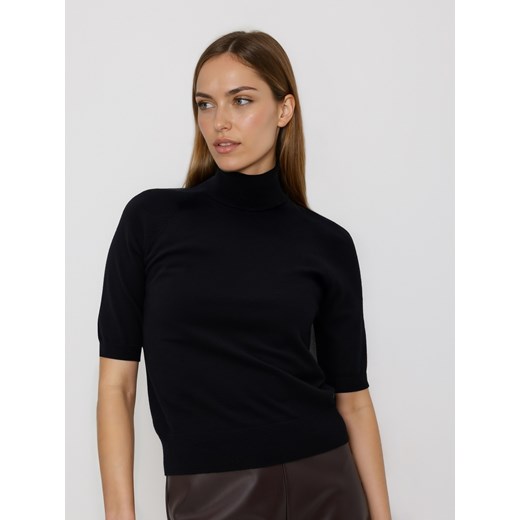 Reserved - Sweter z golfem - czarny ze sklepu Reserved w kategorii Swetry damskie - zdjęcie 187529479