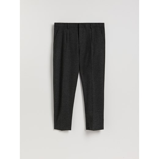 Reserved - Spodnie slim fit z wełną - ciemnoszary ze sklepu Reserved w kategorii Spodnie męskie - zdjęcie 187529516