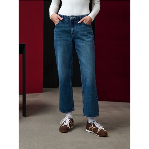 Sinsay - Spodnie jeansowe - granatowy ze sklepu Sinsay w kategorii Jeansy damskie - zdjęcie 187530235