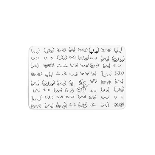 Artsy Dywanik łazienkowy &quot;Boobs&quot; w kolorze białym - 60 x 39 cm ze sklepu Limango Polska w kategorii Akcesoria łazienkowe - zdjęcie 187530385